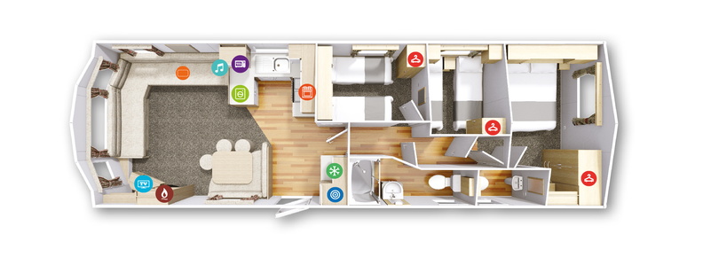 Willerby Rio Gold Pawsome Floorplan