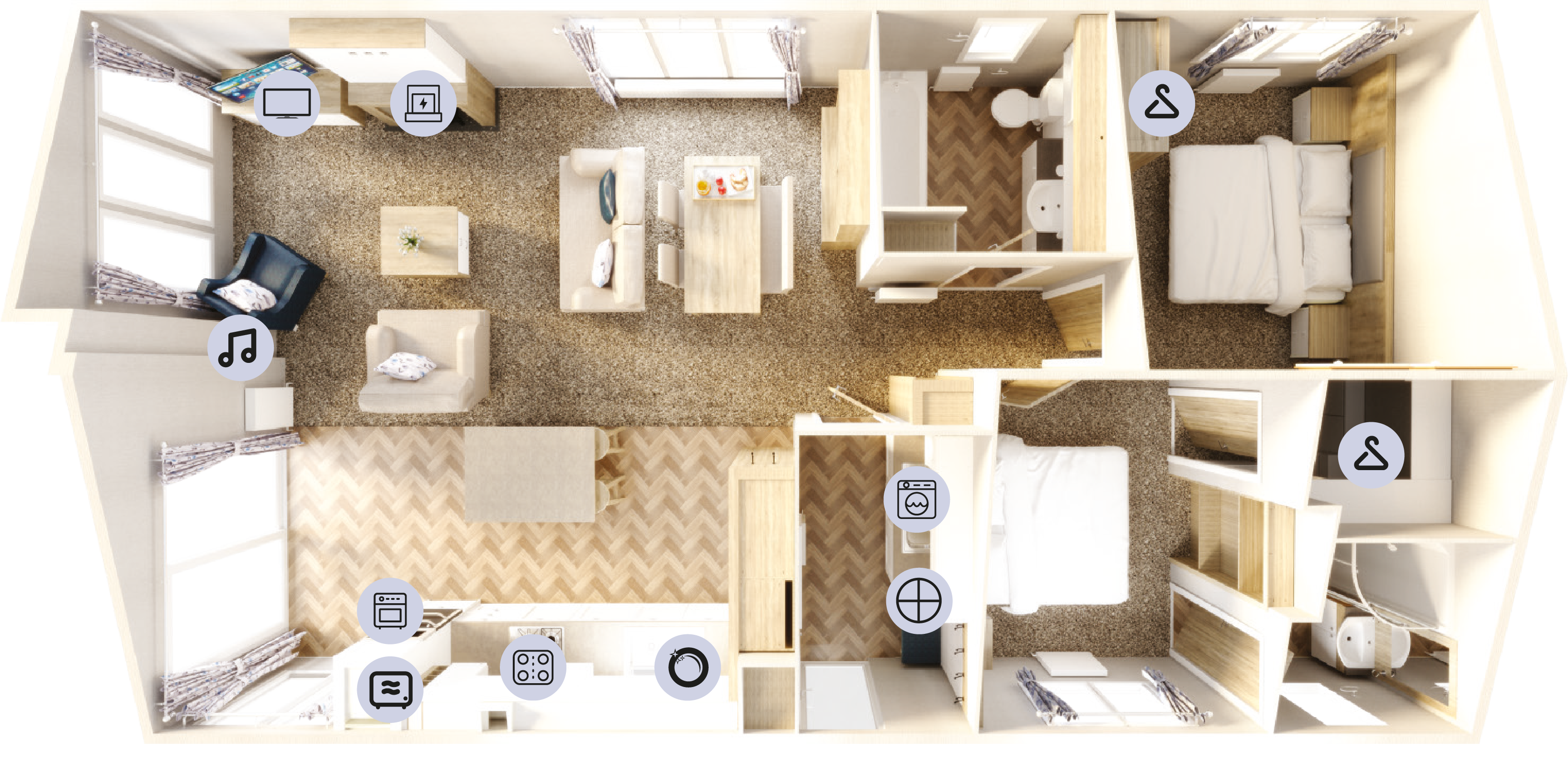 Willerby Pinehurst at The Elms, Addlethorpe Floorplan