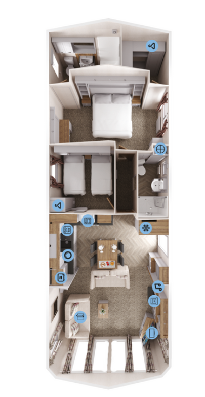 Willerby Sheraton Elite at Country Meadows Holiday Park Floorplan