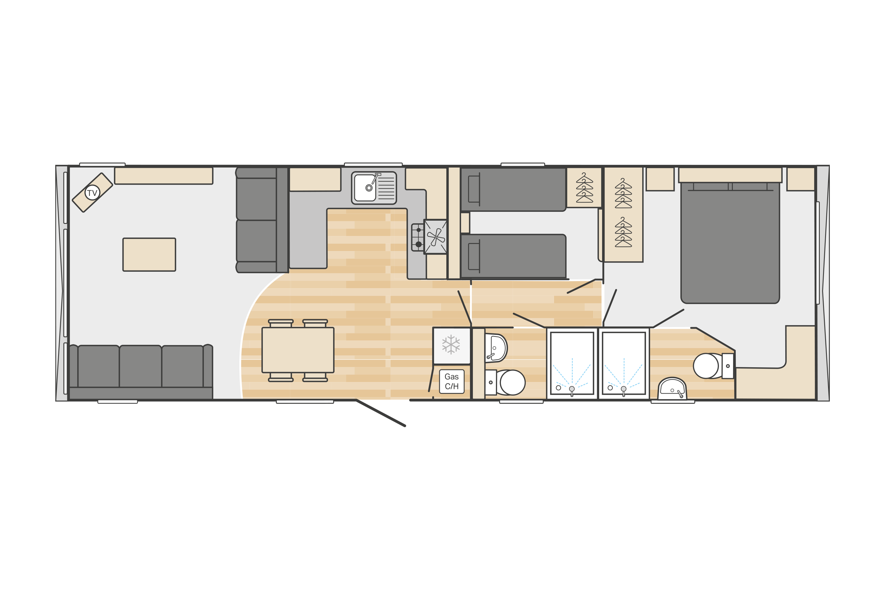 Swift Bordeaux ES (2 Shower Rooms) Floorplan