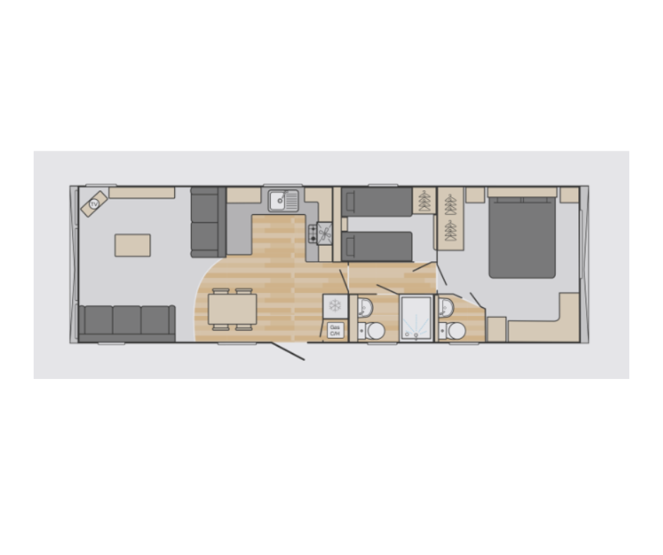 Swift Bordeaux at the Paddocks Holiday Park Floorplan