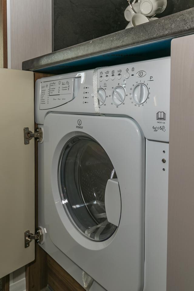 integrated washing machine for static caravan